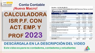 CALC PGOS PROVS 2023 P F ACT EMP Y PROF conta contable [upl. by Chor]