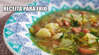 CALDO DE LENTILHA COM CALABRESA  RECEITAS DA ROSA [upl. by Halbeib]