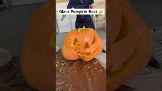 Creating A Boat With A 400Lb Pumpkin shorts [upl. by Gill]