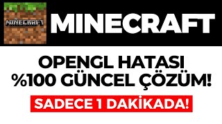 Minecraft OpenGL Hatası Nasıl Çözülür Minecraft OpenGL Hatası Alıyorum Ne Yapmalıyım GÜNCEL [upl. by Akilak410]