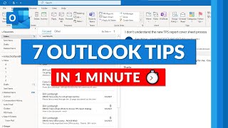 7 Microsoft Outlook Tips and Tricks in 1 minute ⏱ 2021 shorts [upl. by Bonine]