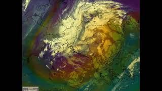 Cyclone Boris  satellite animation 1317092024 [upl. by Dnarud131]