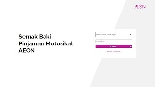 Cara Semak Baki Pinjaman Motosikal AEON Credit [upl. by Weisberg]