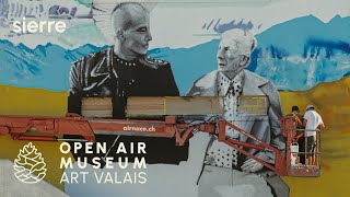 SIERRE ◉ JASM ONE  ’Now Future’ mural street art  Art Valais OPEN AIR MUSEUM [upl. by Christianna]