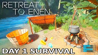 Day One Survival  Retreat to Enen Gameplay Survival Sandbox [upl. by Eldridge]