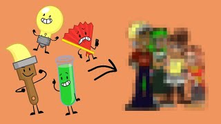 4 inanimate insanity characters as humans lightbulb fan test tube and paintbrush SpeedPaint [upl. by Trinee]