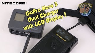 Nitecore UGP5  The GoPro Hero 5 Battery Charger with LCD Display  REVIEW [upl. by Cardie]