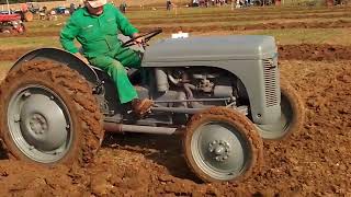 Grinstead ploughing match at Sible Hedingham Essex vintage tractors working 2023 [upl. by Georgy]