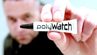 How to remove scratches from a watch face Polywatch review Acrylic crystal scratch remover [upl. by Ylrac187]