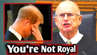 Not a Prince Anymore Harrys Explosive Reaction to Judges Ruling [upl. by Earb]