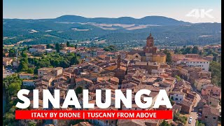 Sinalunga z drona  Italy by drone  Tuscany from above  4K footage [upl. by Atnauq384]