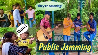 Amazing Street Song By Indian Boys  Jamming  Bollywood songs  Public Reaction  Jubilee park [upl. by Purse414]