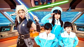 DISNEY STAR WARS  KAYCEE amp RACHEL in WONDERLAND FAMILY [upl. by Siclari]