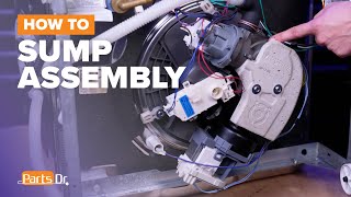 How to replace Sump Assembly part  WPW10455268 on your Whirlpool Maytag Kitchen Aid Dishwasher [upl. by Yecac848]