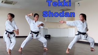 TEKKI SHODAN KATA STEP BY STEP [upl. by Trautman308]