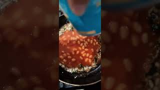 Easy breakfast recipe  Heinz beans recipe🤤 breakfast cooking asmr easyrecipe [upl. by Sonnnie]