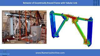 ABAQUS Video Tutorial Behavior of Eccentrically Braced Frame with Tubular Link [upl. by Seira]