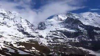 Jungfrau  Wengen  Lauterbrunnen Train Ride SWITZERLAND [upl. by Anen]