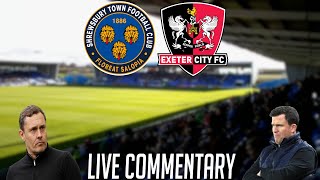 SHREWSBURY VS EXETER  LIVE COMMENTARY  LEAGUE 1 20242025 [upl. by Ceevah]