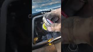 Wrong radiator fitted to forklift needs to be removed and correct one fitted [upl. by Bechler]