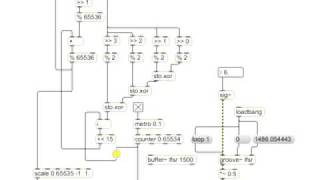 16bit LFSR in MaxMSP  linear feedback shift register [upl. by Elburr]