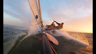 NACRA F18 in 2434 Knots Wind [upl. by Neahs]