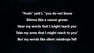 Disturbed  The Sound Of Silence Lyrics Video [upl. by Amice573]