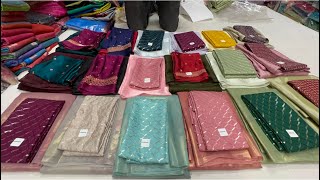 Chickpet Bangalore wholesale sareesDesigner sareesSingle saree courier available [upl. by Falzetta]