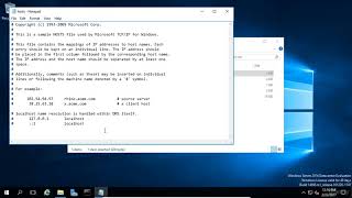 35 The Hosts file in Windows Server 2016 windows microsoft windows10 [upl. by Bilac235]