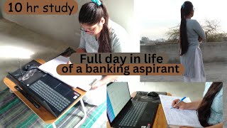 Full day of a banking aspirant10 hr study routinestudyvlogs banking studyroutinerbi sbi ibps [upl. by Ettevahs]