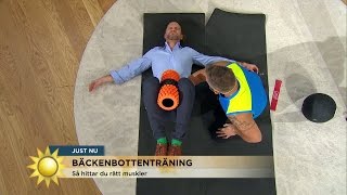 Kniiip  Peter får lära sig bäckenbottenträning  Nyhetsmorgon TV4 [upl. by Drucie522]