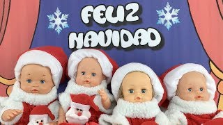 Aprende canciones infantiles de Navidad para niños con muñecas bebés Nenuco Lola y Baby born [upl. by Augustin]