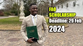 Full Scholarship for International Students in Hungary  FAO Scholarship [upl. by Shelley]