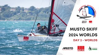 ACO 13th Musto Skiff World Championship 2024  Race Day 2 Video [upl. by Fiedling40]