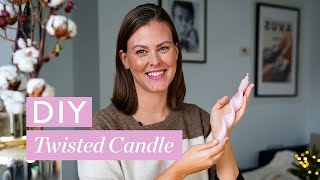 Twisted Candle  Tutorial für gedrehte Kerzen  DIY  Westwing [upl. by Norvol]