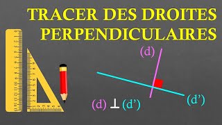 6e Construire des droites perpendiculaires [upl. by Bilat]