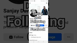 Sanjay Dutt Following on Facebook page indian bollywood actor sanjaydutt daughter priyadutt [upl. by Ahseinat]