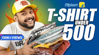 Best Budget TShirts Under 500 for Men 🔥 Flipkart TShirt Haul 2023  ONE CHANCE [upl. by Hanselka]