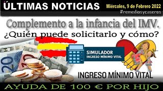 IMV 💰‍👧‍👦 Complemento a la infancia o ayuda de 100 € por hijo a cargo 2022 ¿Cómo solicitarlo BBVA [upl. by Gilmour736]