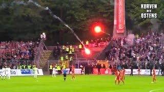 FC Erzgebirge Aue 10 FSV Zwickau 10052016  Pyro amp Ausschreitungen [upl. by Aliuqahs]