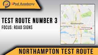 Northampton Driving Test Routes No 3  UK Road Signs [upl. by Merrily]