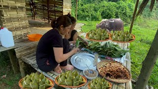 Harvesting Ant Eggs to Make Cakes  Bringing to Market  Thai Huyen [upl. by Ainesej301]