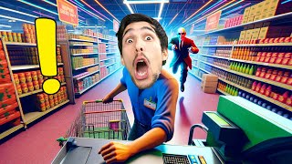 INSEGUITO DA STRANE PERSONE al SUPERMERCATO  Supermarket Simulator [upl. by Dygall219]