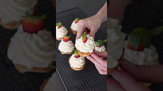 Delicious Strawberry and Cream Tartlets easypie cookinginspo easydessert [upl. by Harias203]