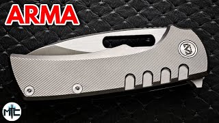 The Most Affordable OVERBUILT Titanium Framelock Miguron Arma Folding Knife  Full Review [upl. by Marela501]