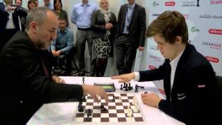 Magnus Carlsen with 30 seconds VS Manager Agdestein with 3 minutes [upl. by Tobit799]