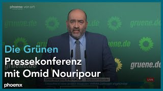 B90Grüne Pressekonferenz mit Omid Nouripour am 290124 [upl. by Sulecram]