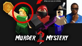 I Played Murder Mystery 2 With Two Little Stinkers😱😱😱 [upl. by Shyamal]