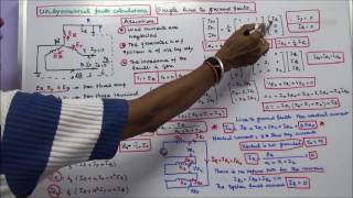 UNSYMMETRICAL FAULT CALCULATIONS  PART – 13 – SLG FAULT CURRENT USING MATRIX MANIPULATION [upl. by Namaj]