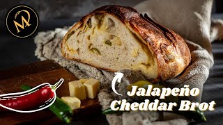 Jalapeño Cheddar Sauerteig Brot  Sauerteigbrot selber machen [upl. by Daahsar270]